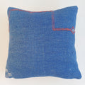 Moroccan Handmade Dark Blue Cactus Silk Cushion Cover 16''x16'' / 40x40 CM