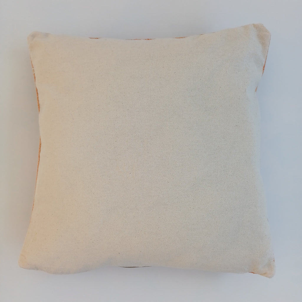 Moroccan Handmade Orange Cactus Silk Cushion Cover 16''x16'' / 40x40 CM