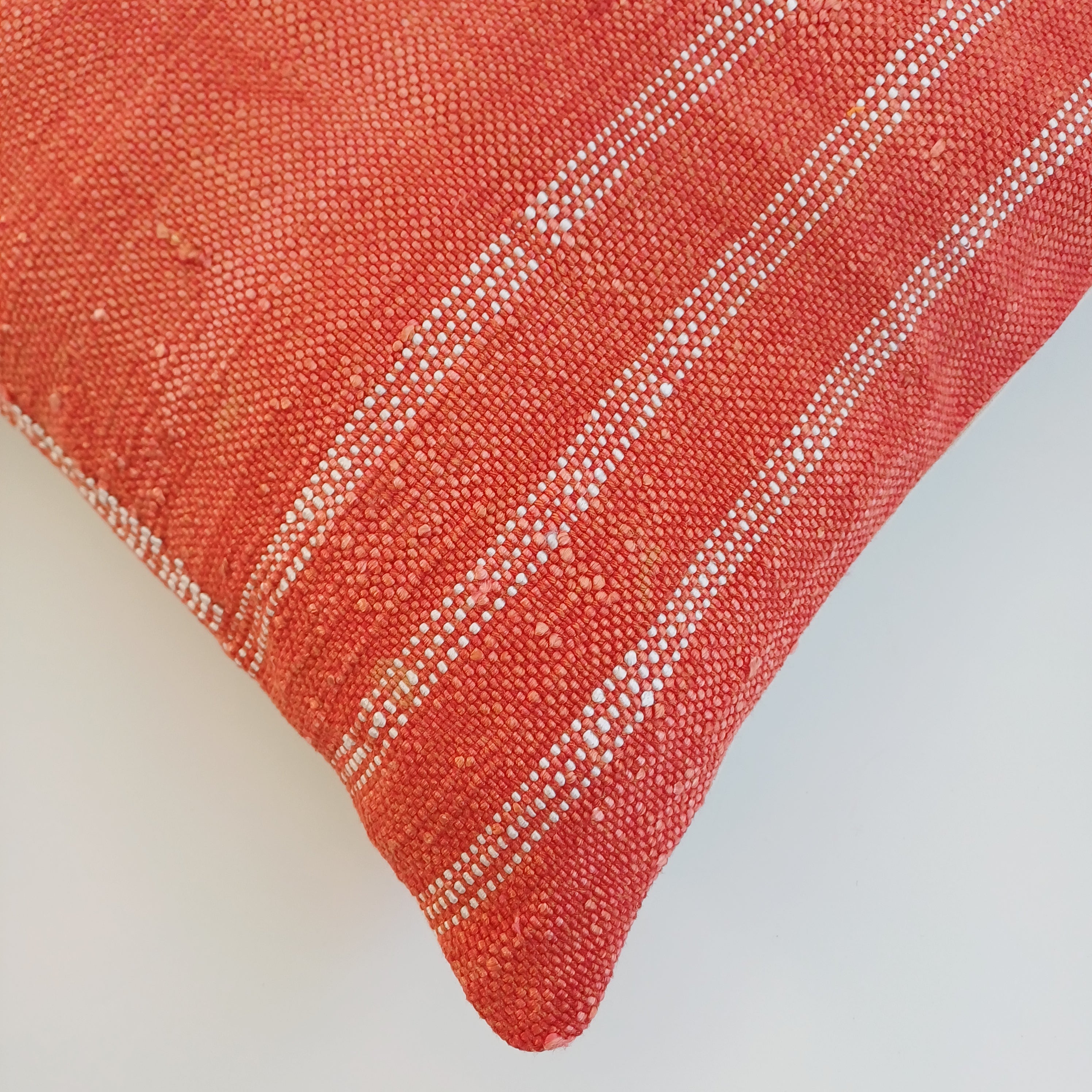 Moroccan Handmade Red Cactus Silk Cushion Cover 16''x16'' / 40x40 CM