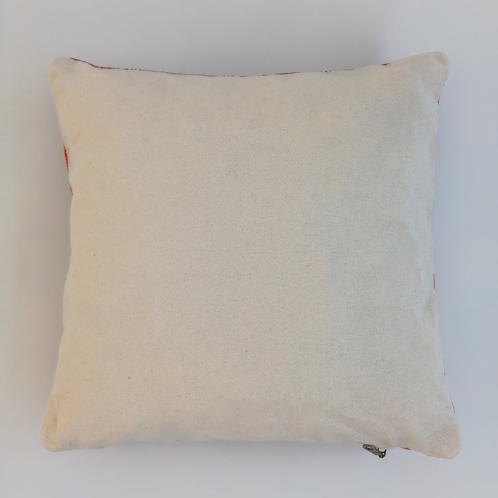 Moroccan Handmade Red Cactus Silk Cushion Cover 16''x16'' / 40x40 CM
