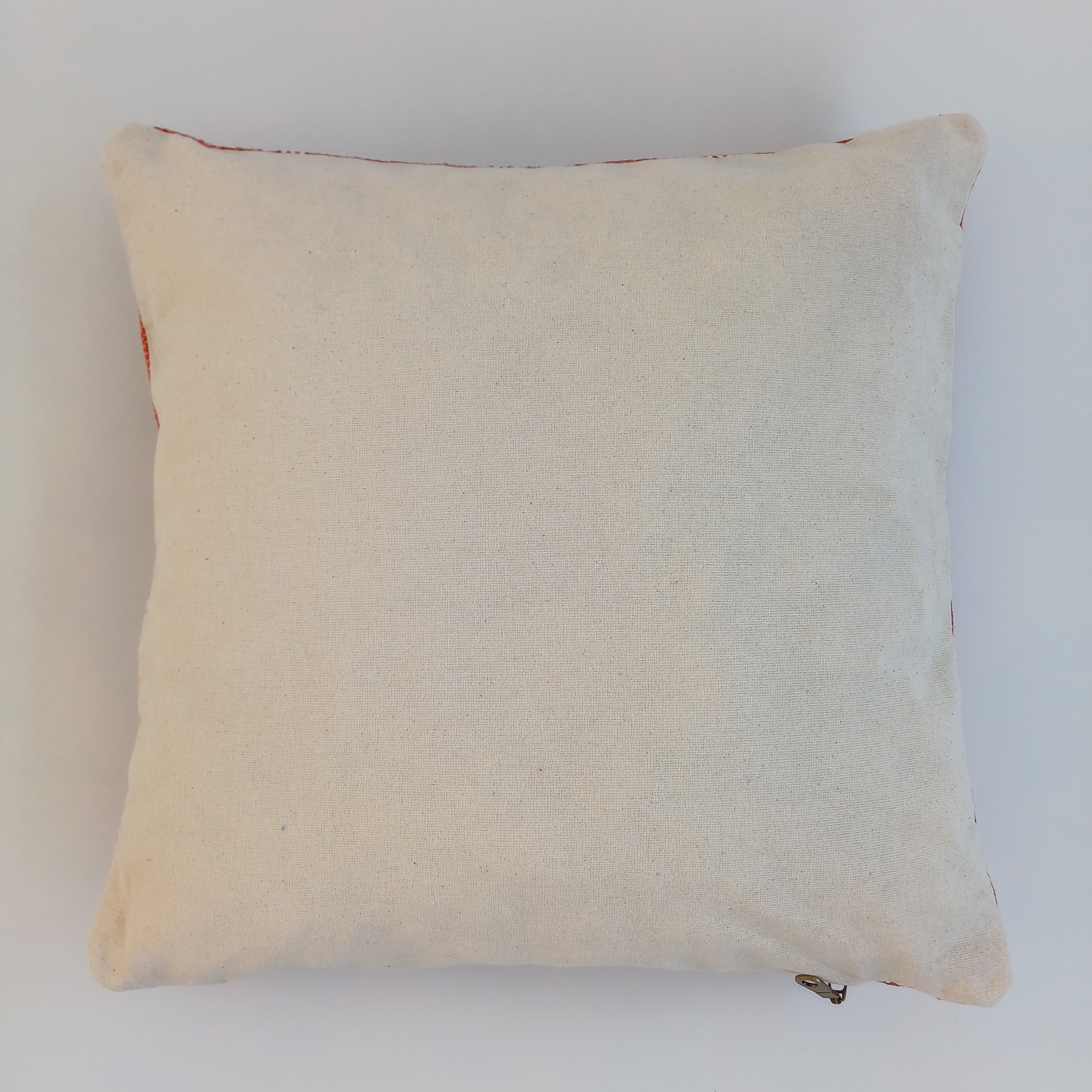 Moroccan Handmade Red Cactus Silk Cushion Cover 16''x16'' / 40x40 CM