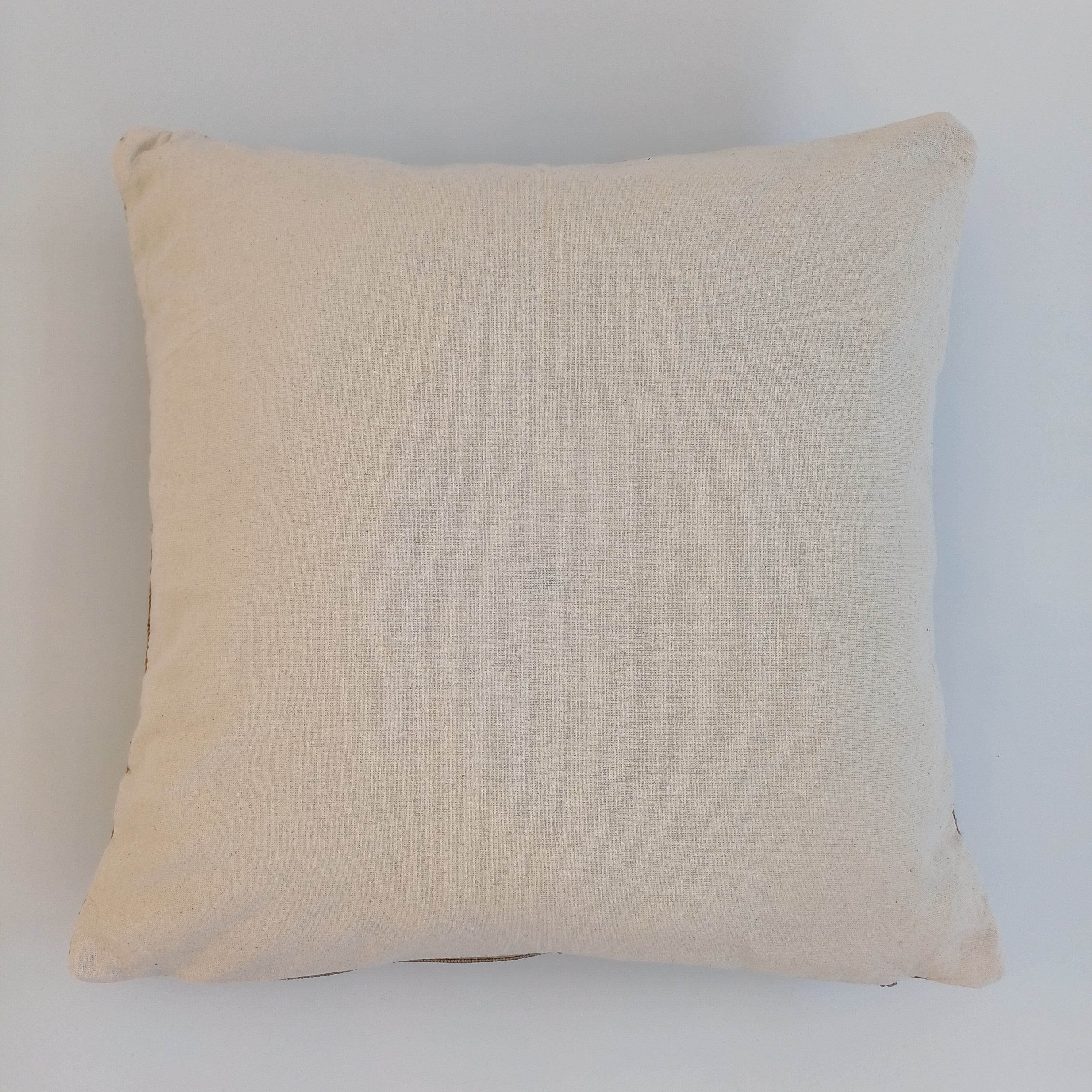 Moroccan Handmade Brown Cactus Silk Cushion Cover 16''x16'' / 40x40 CM