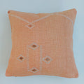 Moroccan Handmade Orange Cactus Silk Cushion Cover 16''x16'' / 40x40 CM
