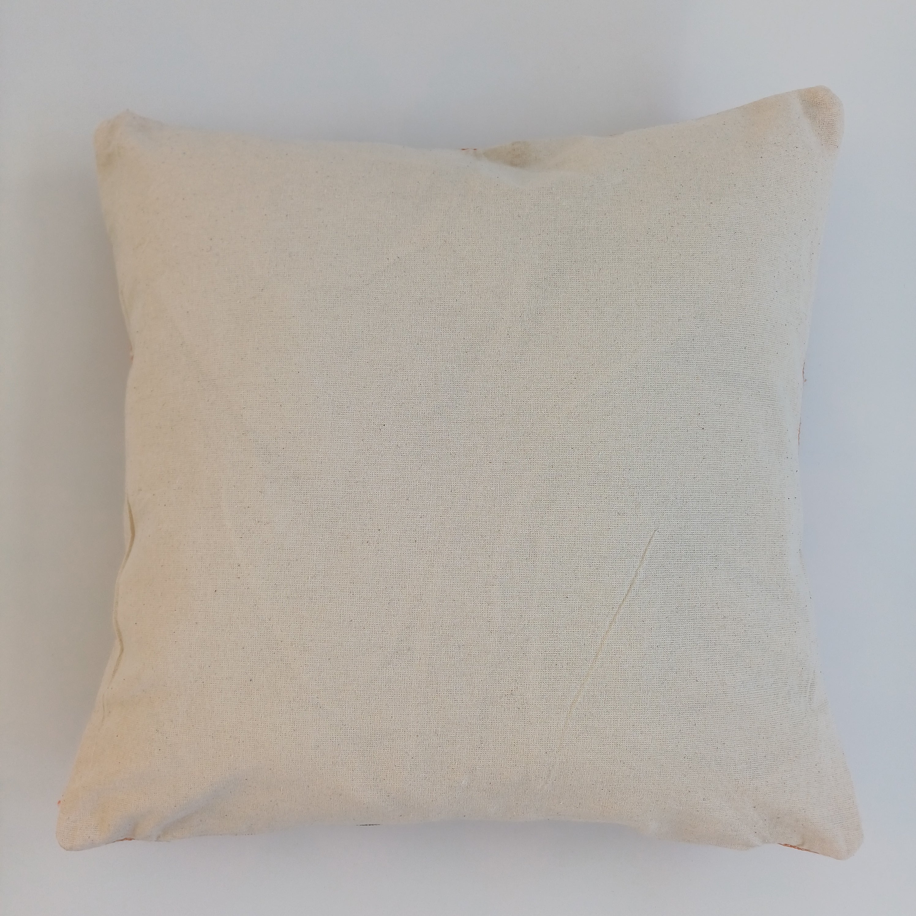 Moroccan Handmade Orange Cactus Silk Cushion Cover 16''x16'' / 40x40 CM
