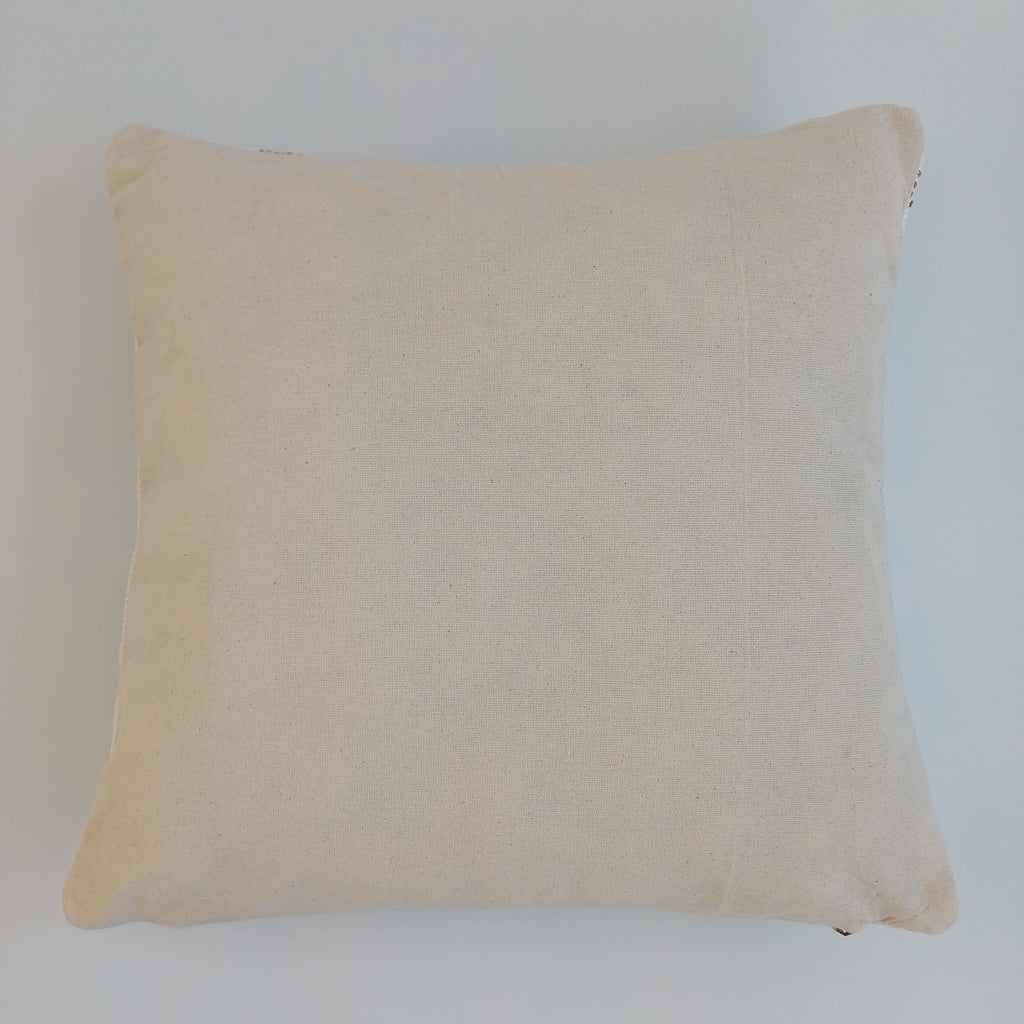 Moroccan Handmade White Cactus Silk Cushion Cover 16''x16'' / 40x40 CM