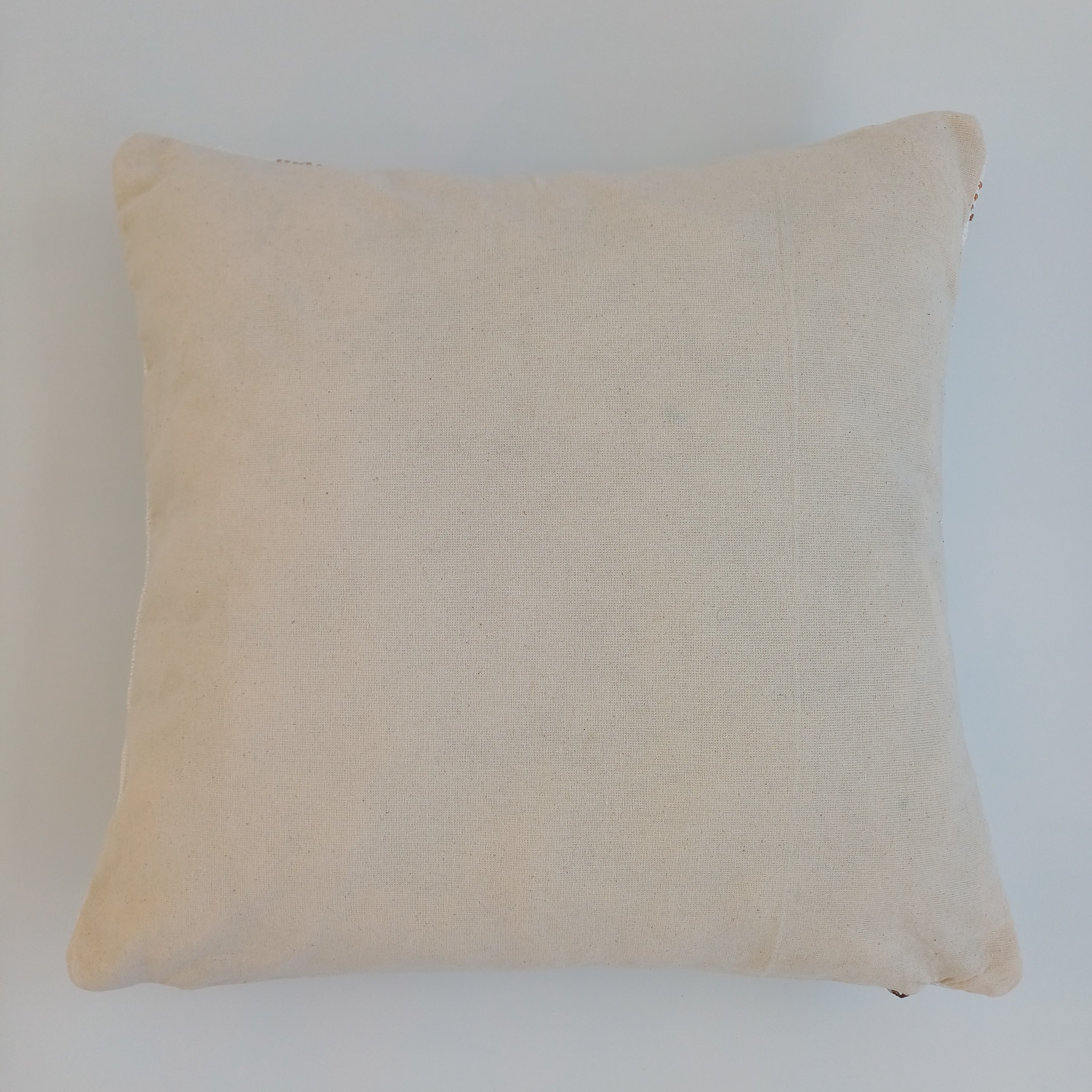 Moroccan Handmade White Cactus Silk Cushion Cover 16''x16'' / 40x40 CM