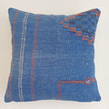 Moroccan Handmade Dark Blue Cactus Silk Cushion Cover 16''x16'' / 40x40 CM