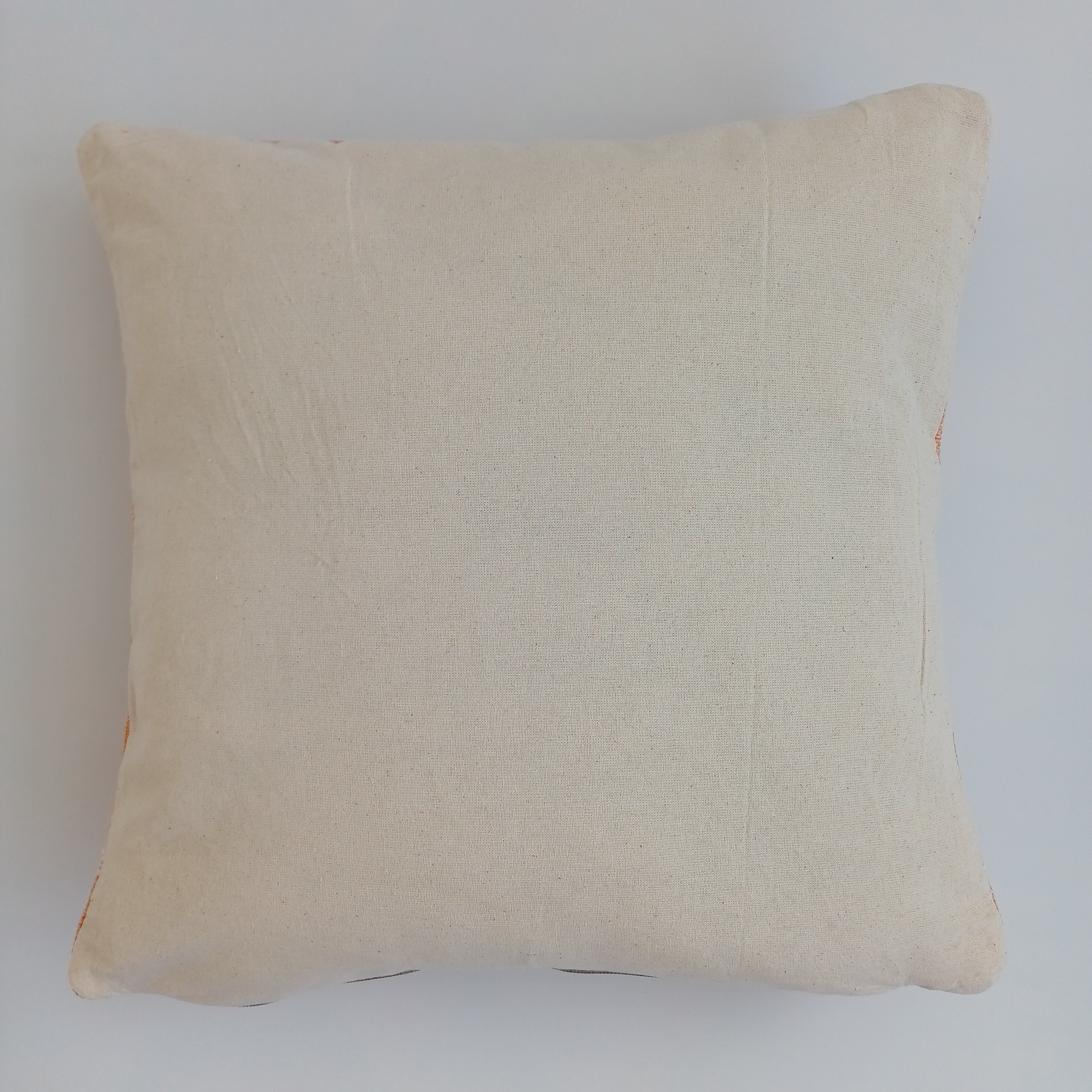 Moroccan Handmade Orange Cactus Silk Cushion Cover 16''x16'' / 40x40 CM