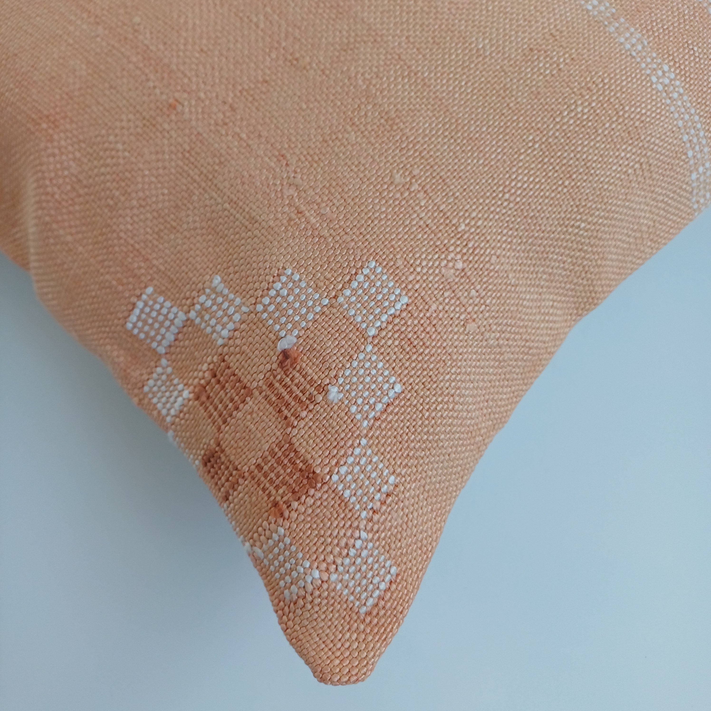 Moroccan Handmade Orange Cactus Silk Cushion Cover 16''x16'' / 40x40 CM