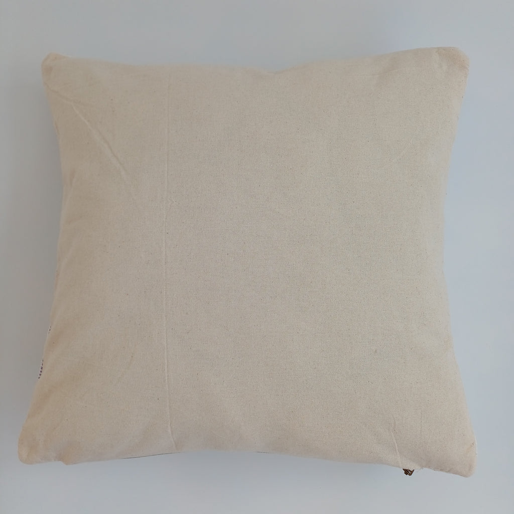 Moroccan Handmade White Cactus Silk Cushion Cover 16''x16'' / 40x40 CM