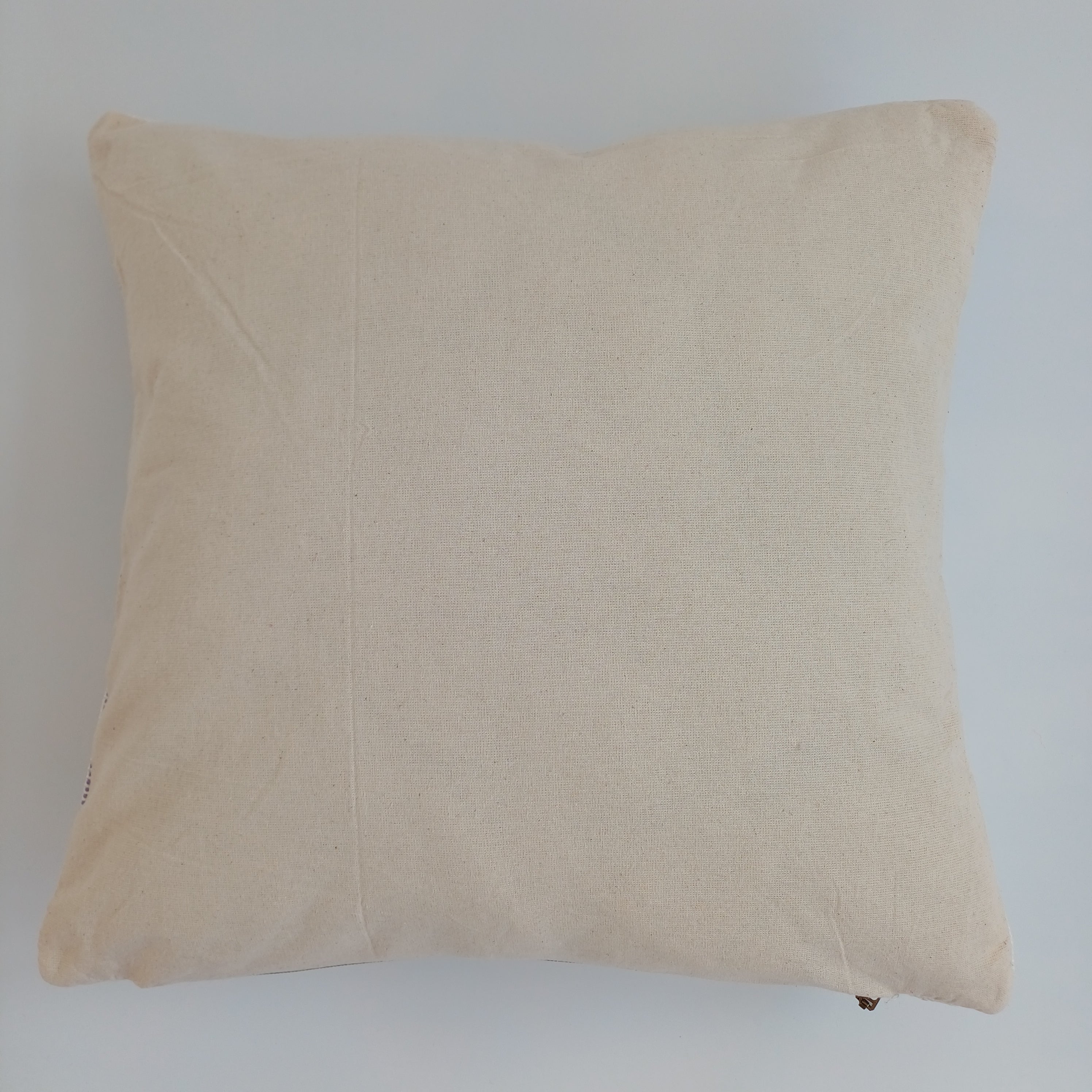 Moroccan Handmade White Cactus Silk Cushion Cover 16''x16'' / 40x40 CM