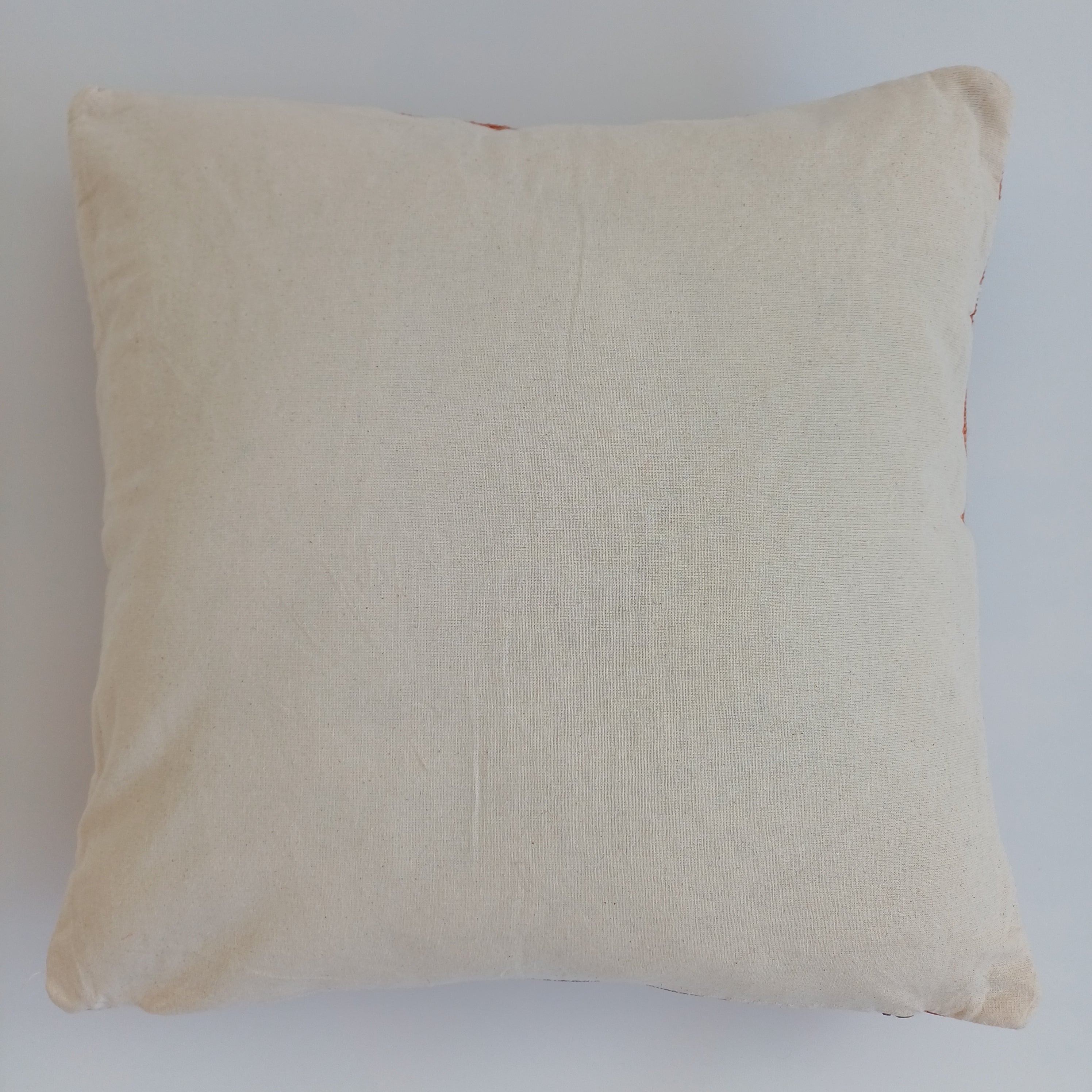 Moroccan Handmade Red Cactus Silk Cushion Cover 16''x16'' / 40x40 CM