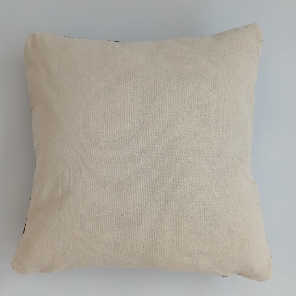 Moroccan Handmade Brown Cactus Silk Cushion Cover 16''x16'' / 40x40 CM