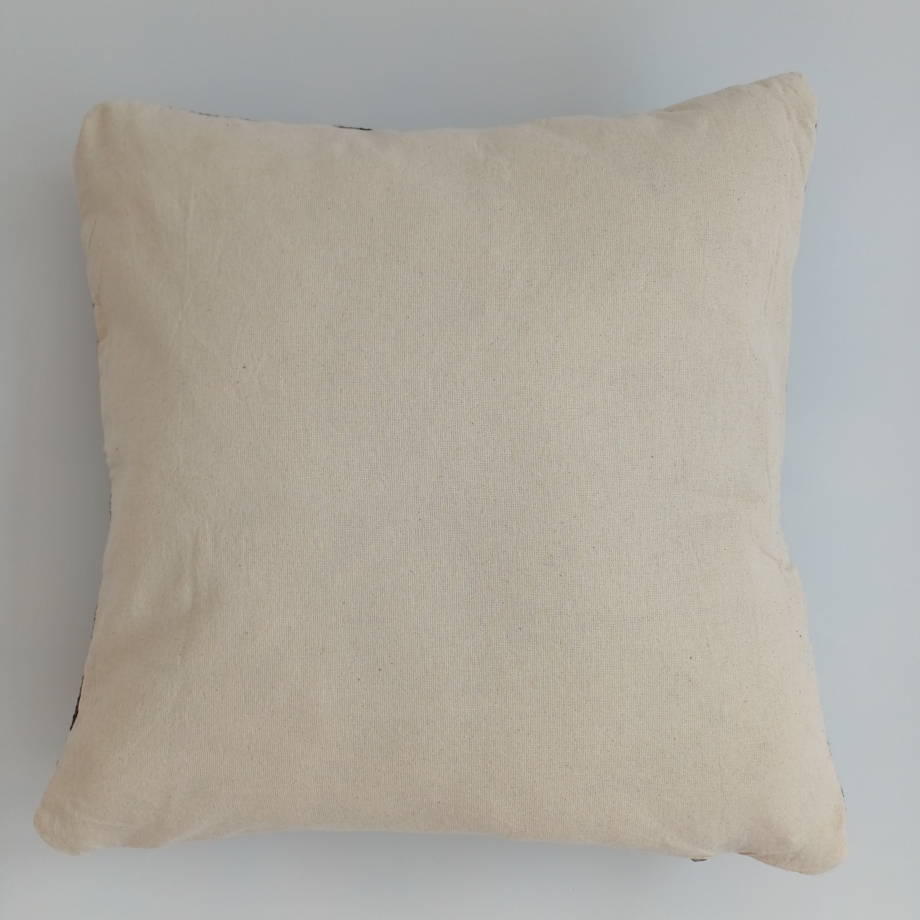 Moroccan Handmade Brown Cactus Silk Cushion Cover 16''x16'' / 40x40 CM