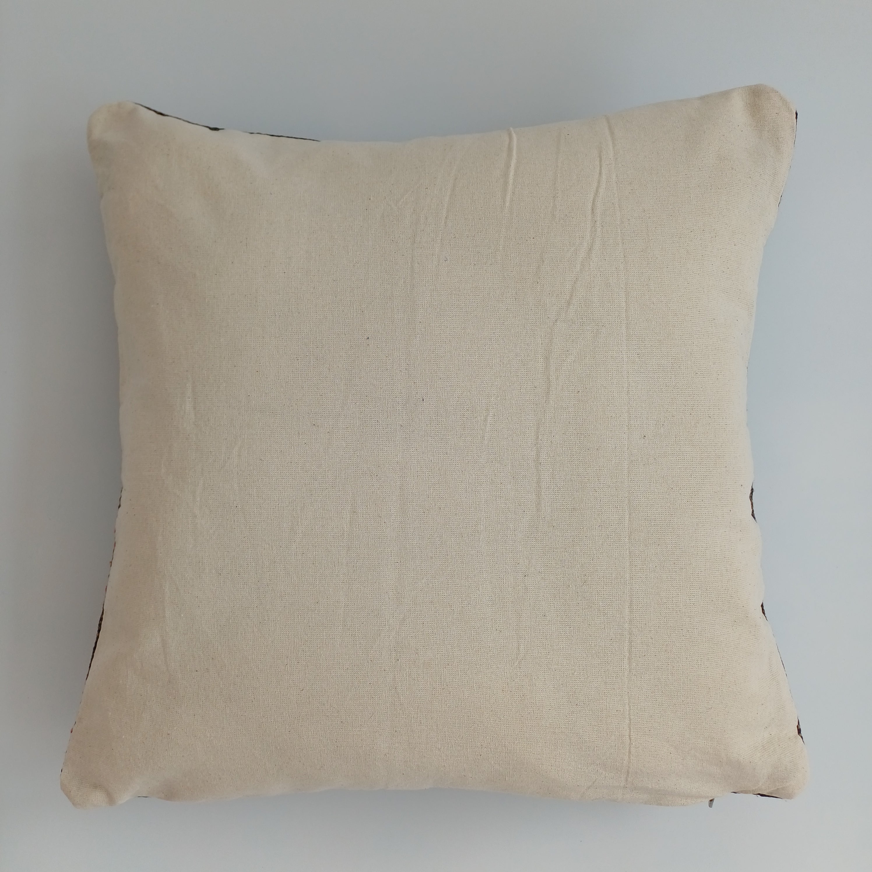 Moroccan Handmade Brown Cactus Silk Cushion Cover 16''x16'' / 40x40 CM