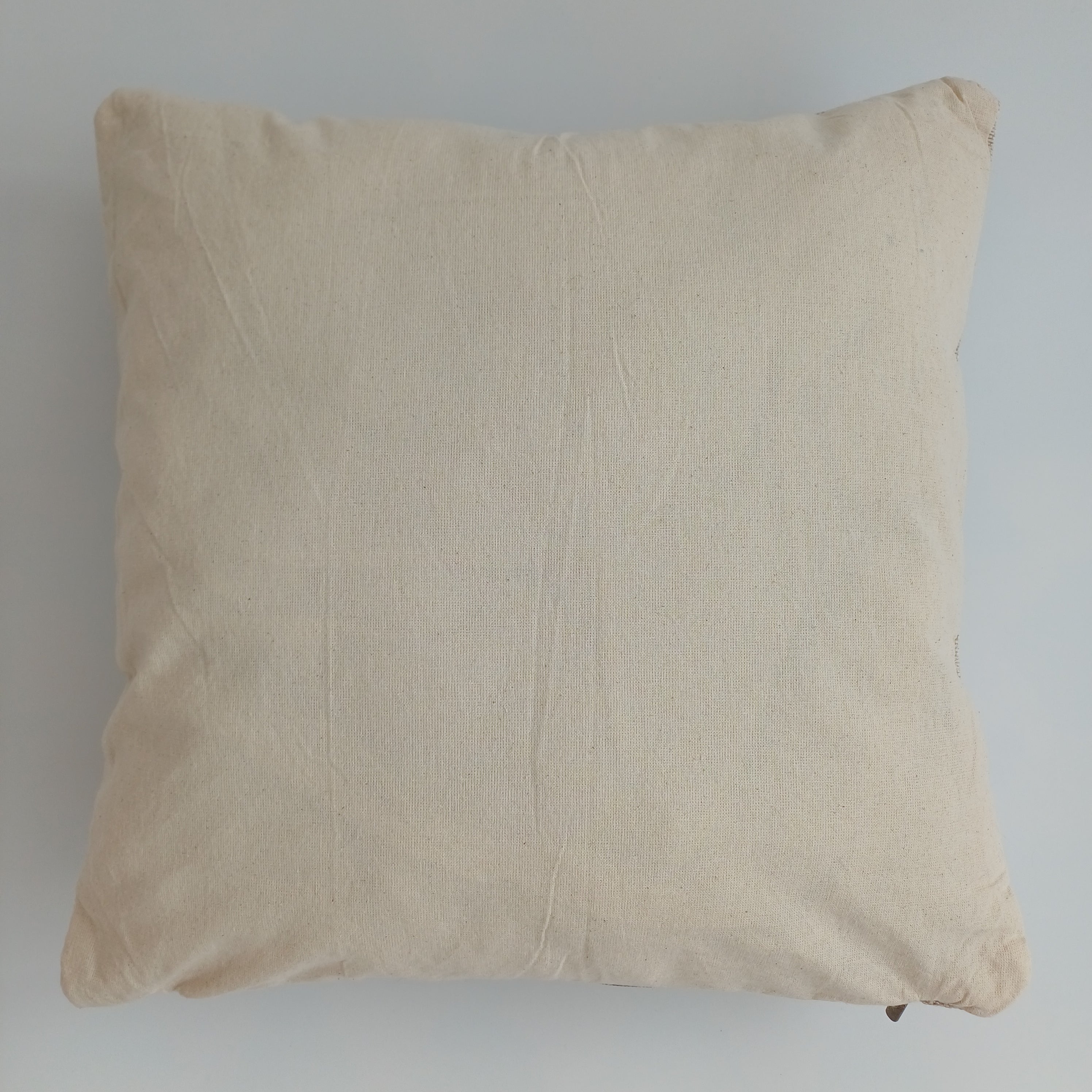 Moroccan Handmade Oatmeal Cactus Silk Cushion Cover 16''x16'' / 40x40 CM