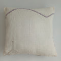 Moroccan Handmade White Cactus Silk Cushion Cover 16''x16'' / 40x40 CM