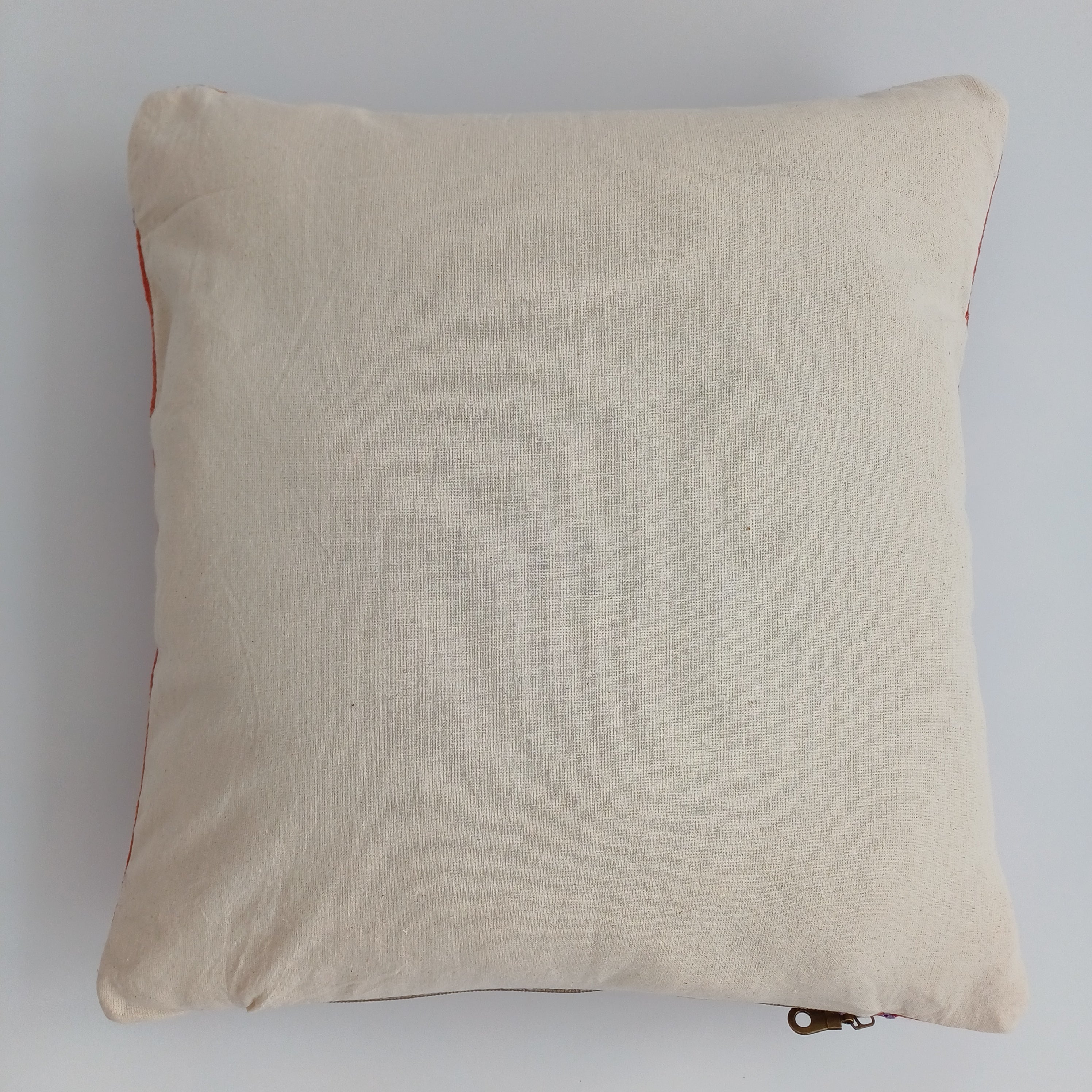 Moroccan Handmade Red Cactus Silk Cushion Cover 16''x16'' / 40x40 CM