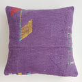 Moroccan Handmade Purple Cactus Silk Cushion Cover 16''x16'' / 40x40 CM