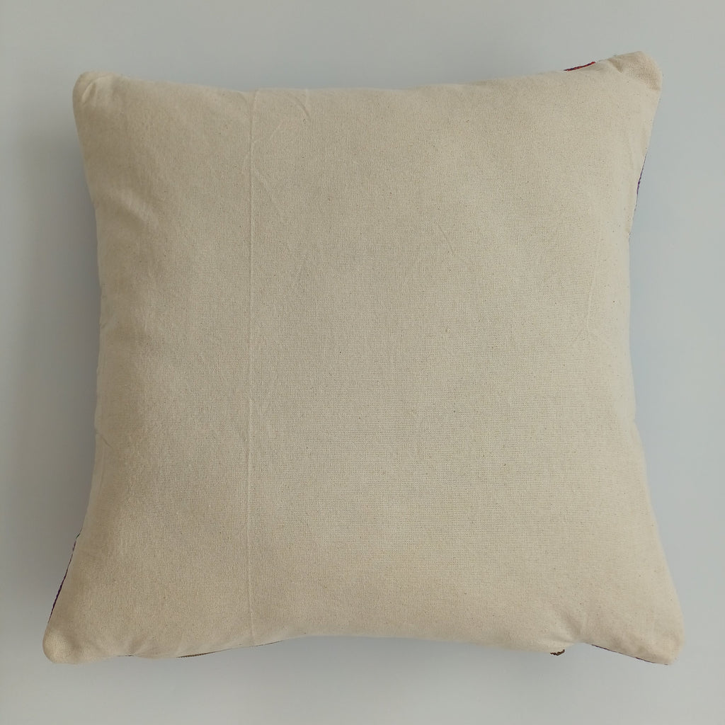 Moroccan Handmade Purple Cactus Silk Cushion Cover 16''x16'' / 40x40 CM