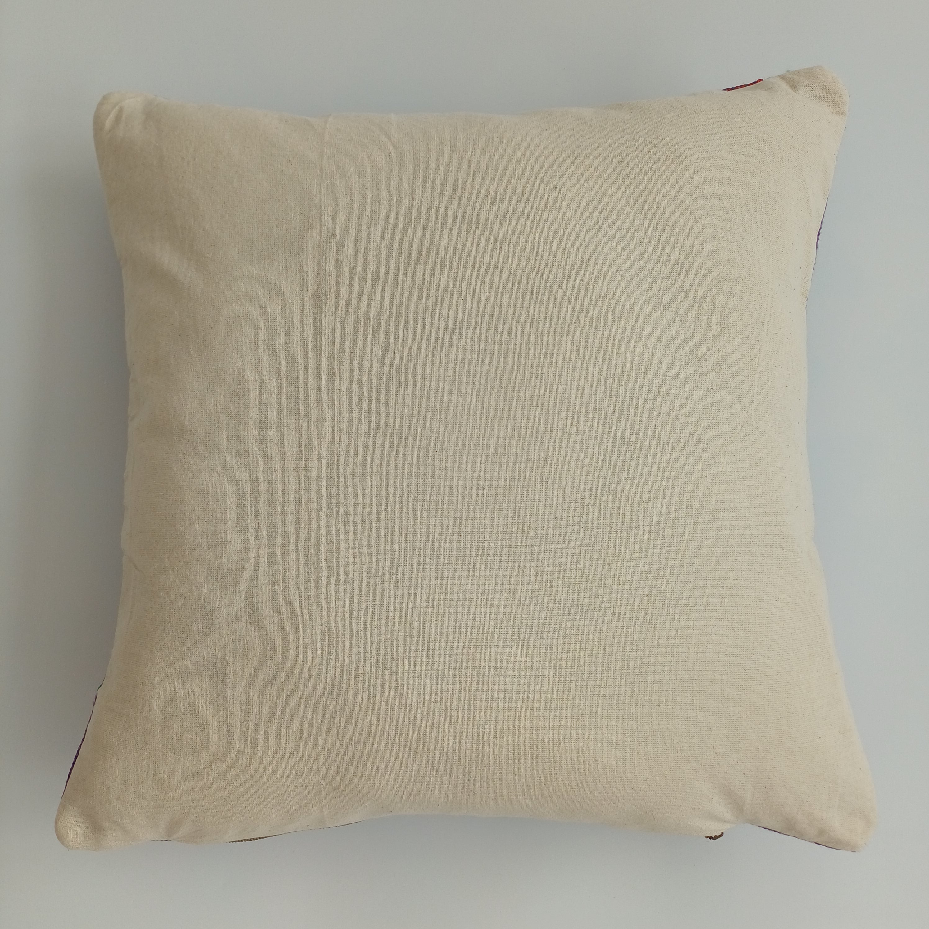 Moroccan Handmade Purple Cactus Silk Cushion Cover 16''x16'' / 40x40 CM