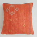 Moroccan Handmade Red Cactus Silk Cushion Cover 16''x16'' / 40x40 CM