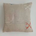 Moroccan Handmade Oatmeal Cactus Silk Cushion Cover 16''x16'' / 40x40 CM