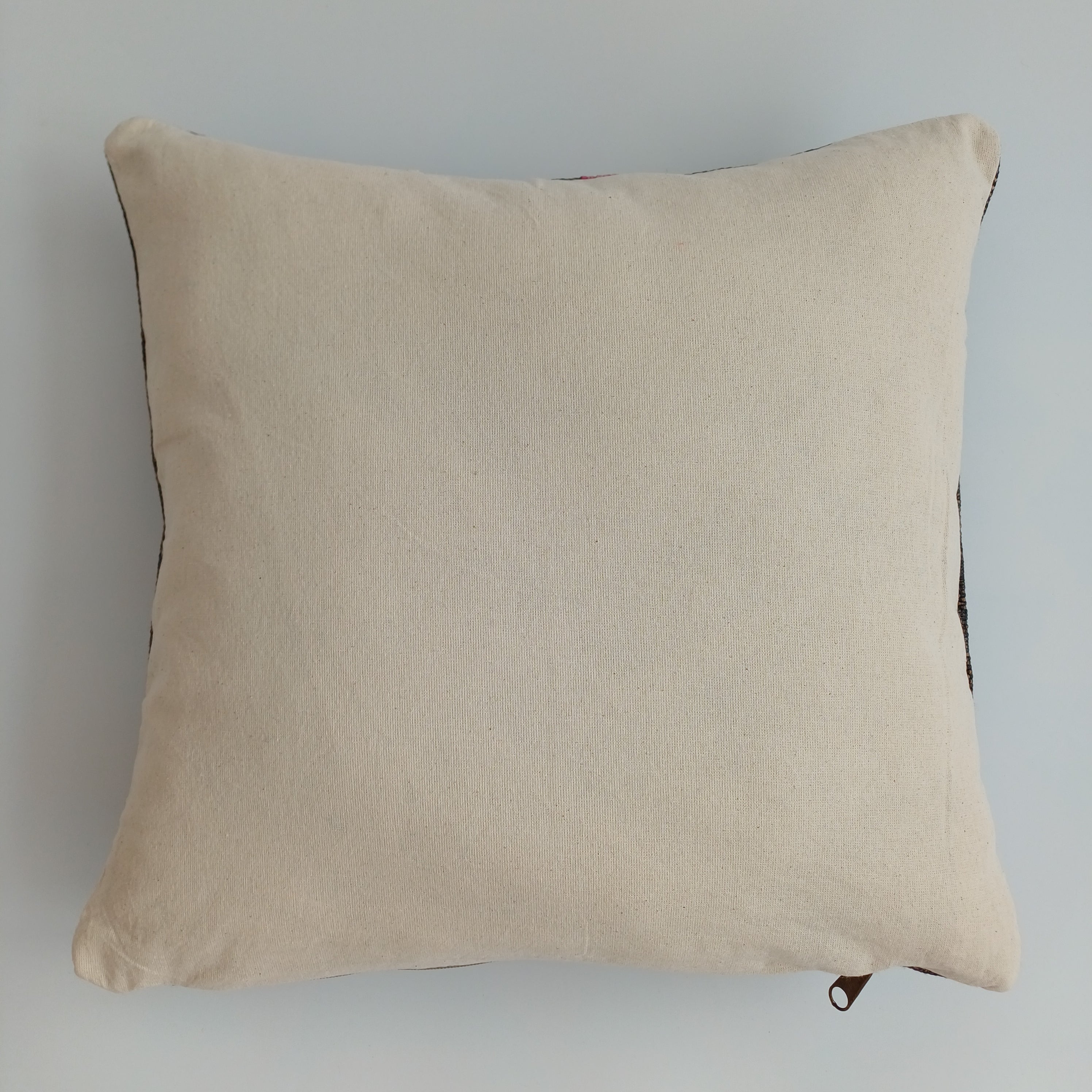 Moroccan Handmade Brown Cactus Silk Cushion Cover 16''x16'' / 40x40 CM