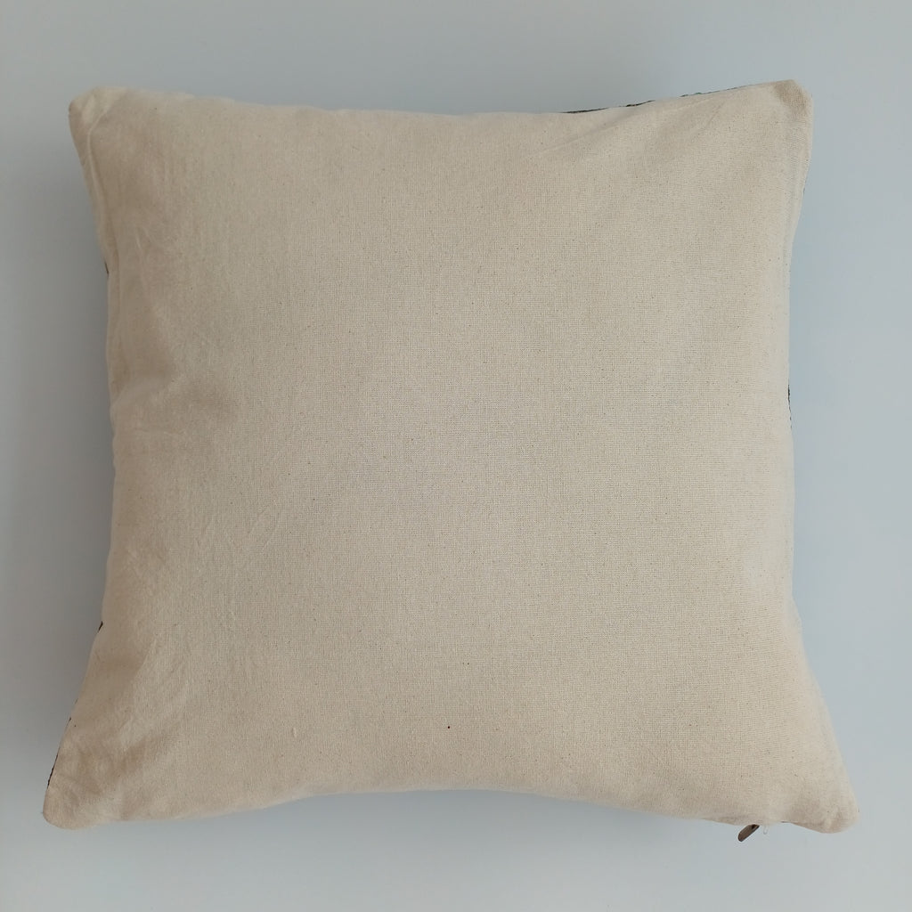 Moroccan Handmade Brown Cactus Silk Cushion Cover 16''x16'' / 40x40 CM