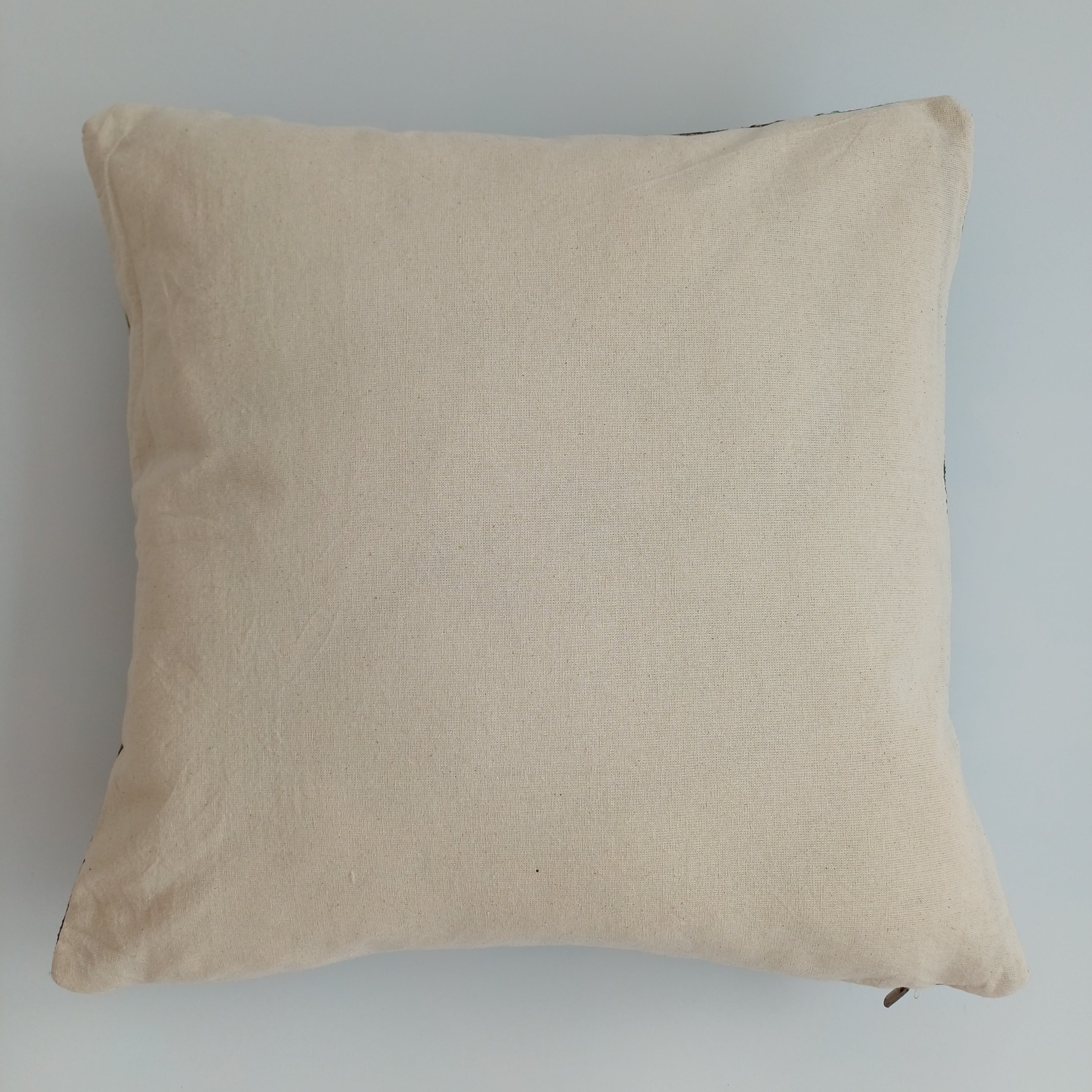 Moroccan Handmade Brown Cactus Silk Cushion Cover 16''x16'' / 40x40 CM