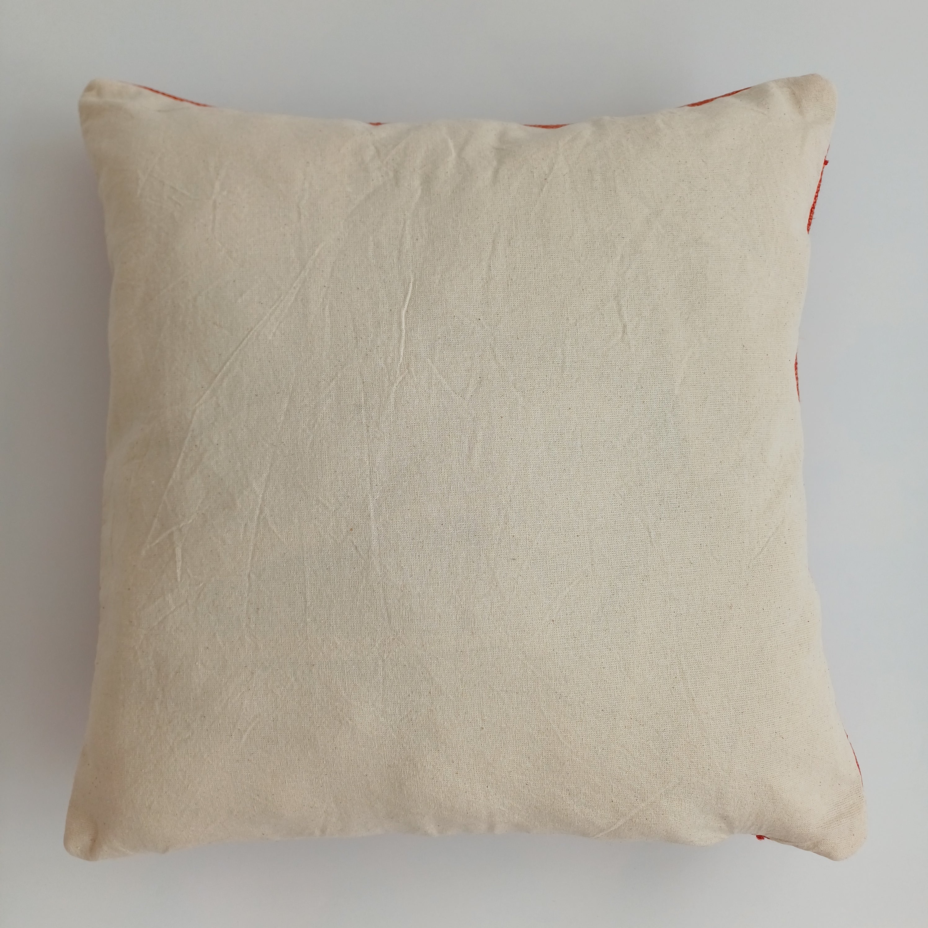Moroccan Handmade Red Cactus Silk Cushion Cover 16''x16'' / 40x40 CM