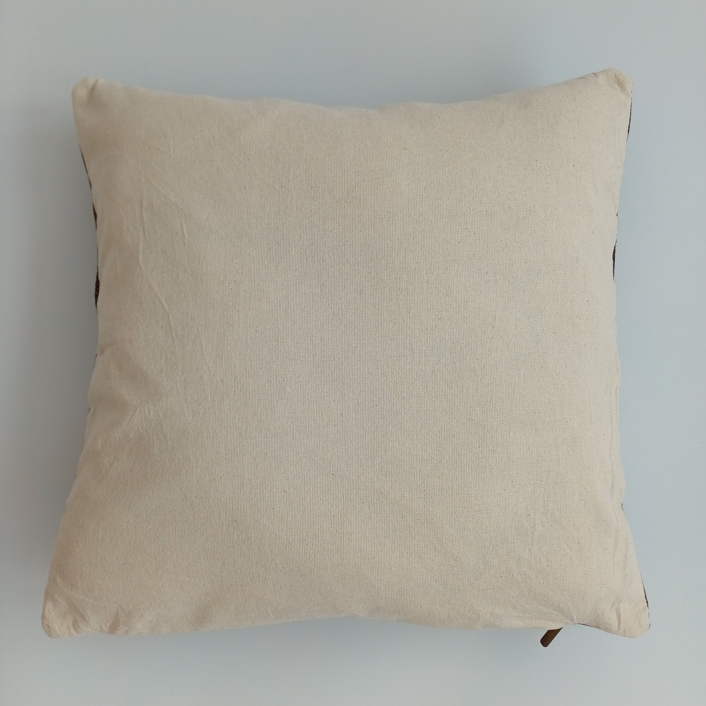 Moroccan Handmade Brown Cactus Silk Cushion Cover 16''x16'' / 40x40 CM
