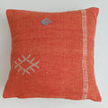 Moroccan Handmade Red Cactus Silk Cushion Cover 16''x16'' / 40x40 CM