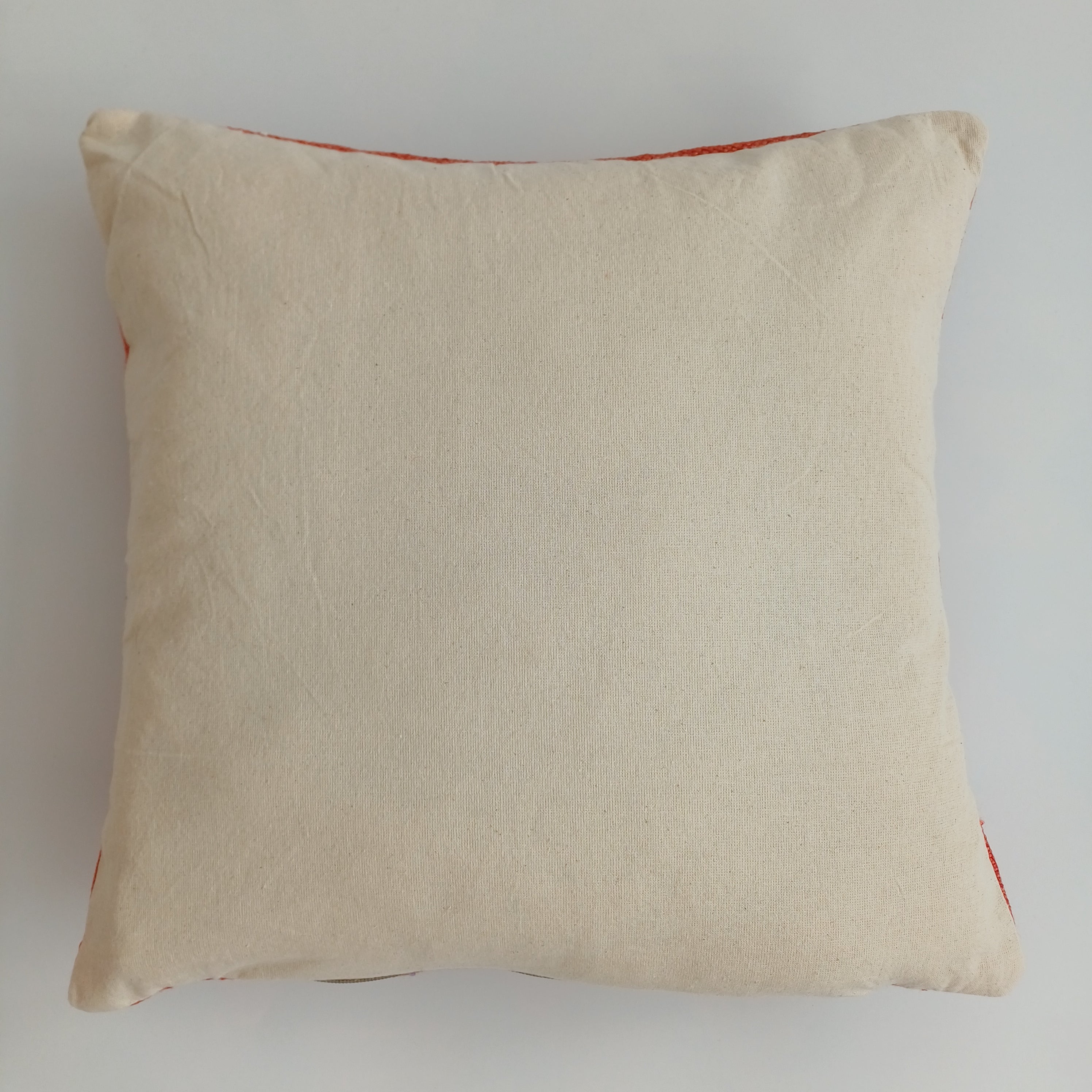 Moroccan Handmade Red Cactus Silk Cushion Cover 16''x16'' / 40x40 CM