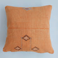 Moroccan Handmade Orange Cactus Silk Cushion Cover 16''x16'' / 40x40 CM