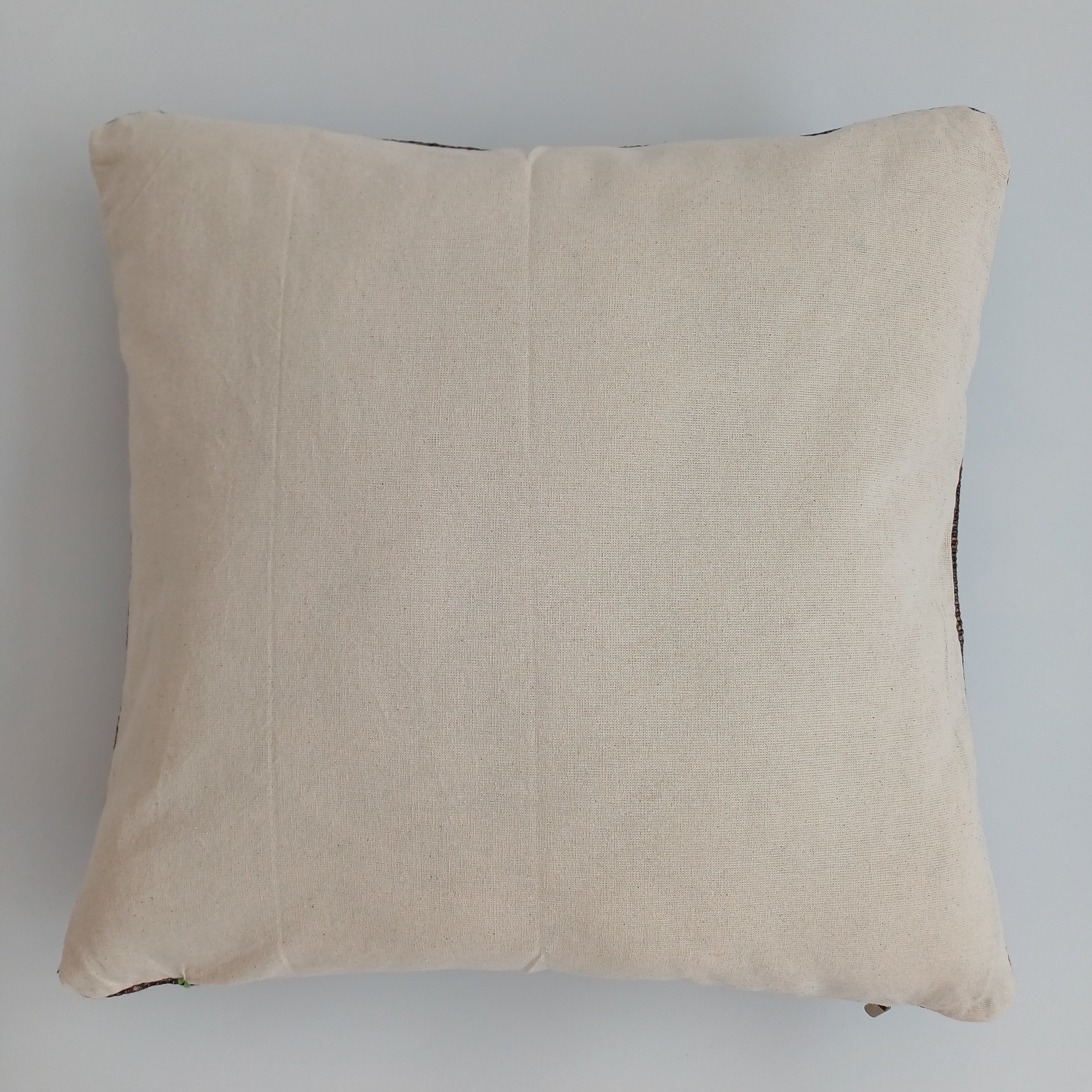 Moroccan Handmade Brown Cactus Silk Cushion Cover 16''x16'' / 40x40 CM