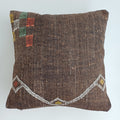 Moroccan Handmade Brown Cactus Silk Cushion Cover 16''x16'' / 40x40 CM