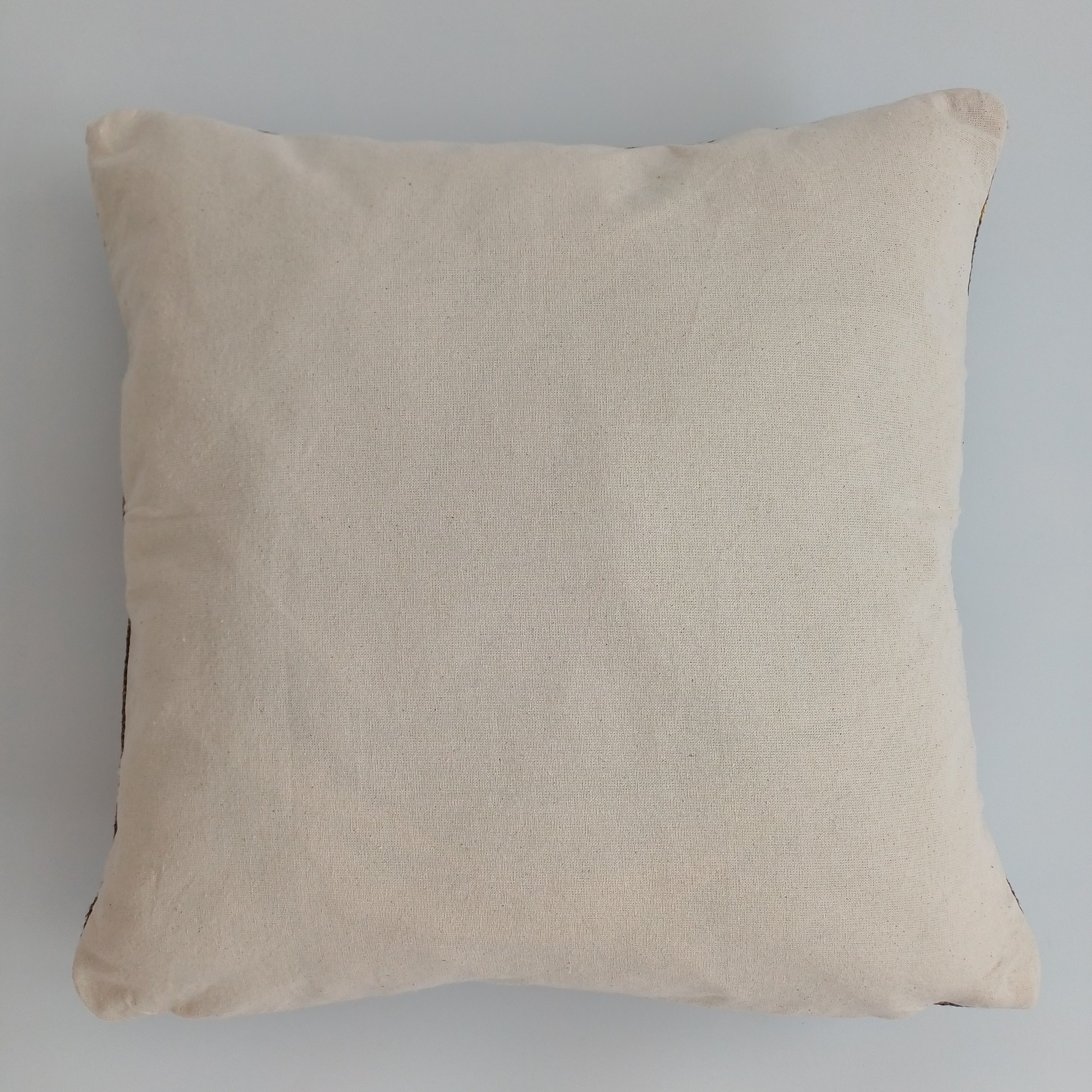 Moroccan Handmade Brown Cactus Silk Cushion Cover 16''x16'' / 40x40 CM