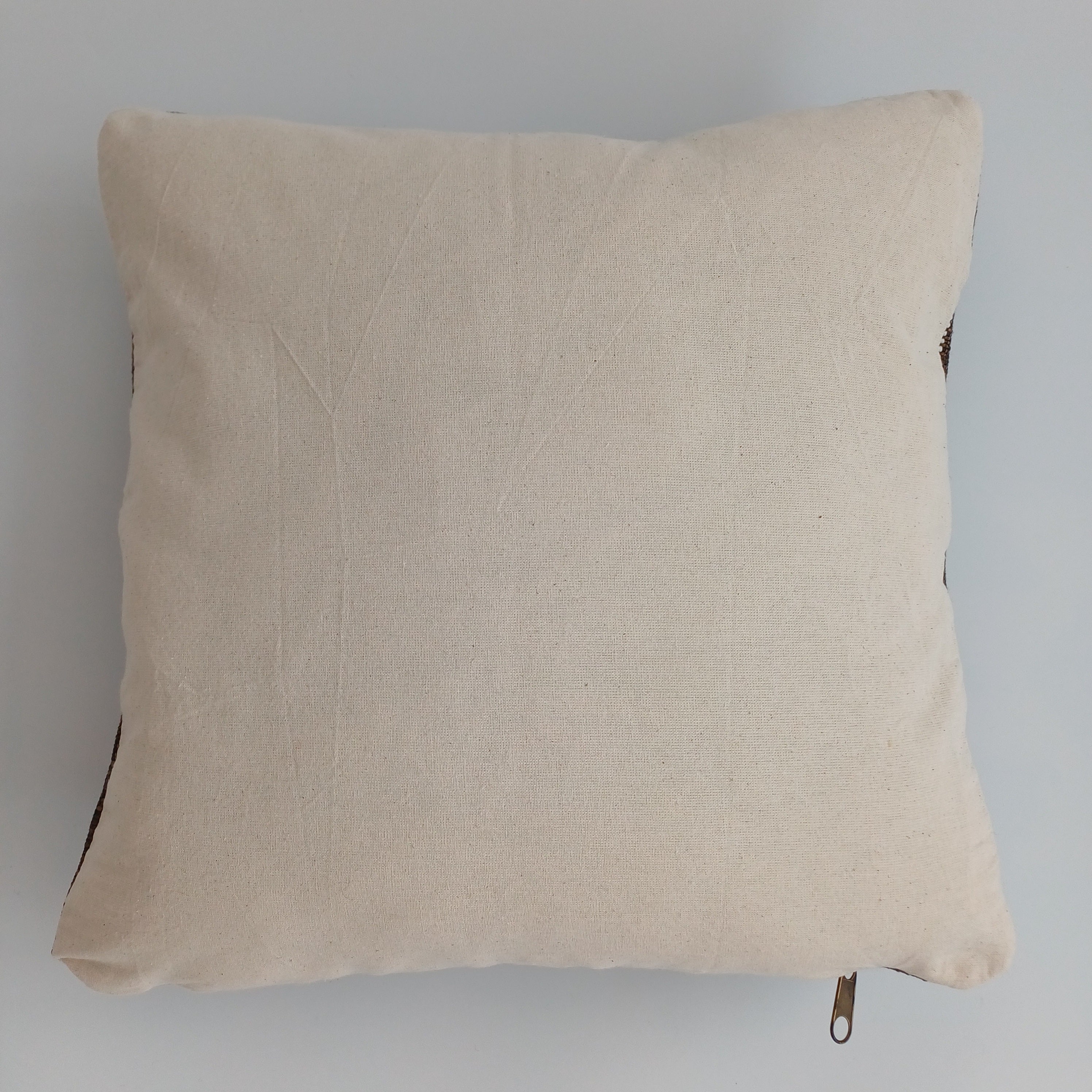 Moroccan Handmade Brown Cactus Silk Cushion Cover 16''x16'' / 40x40 CM