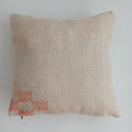 Moroccan Handmade White Cactus Silk Cushion Cover 16''x16'' / 40x40 CM