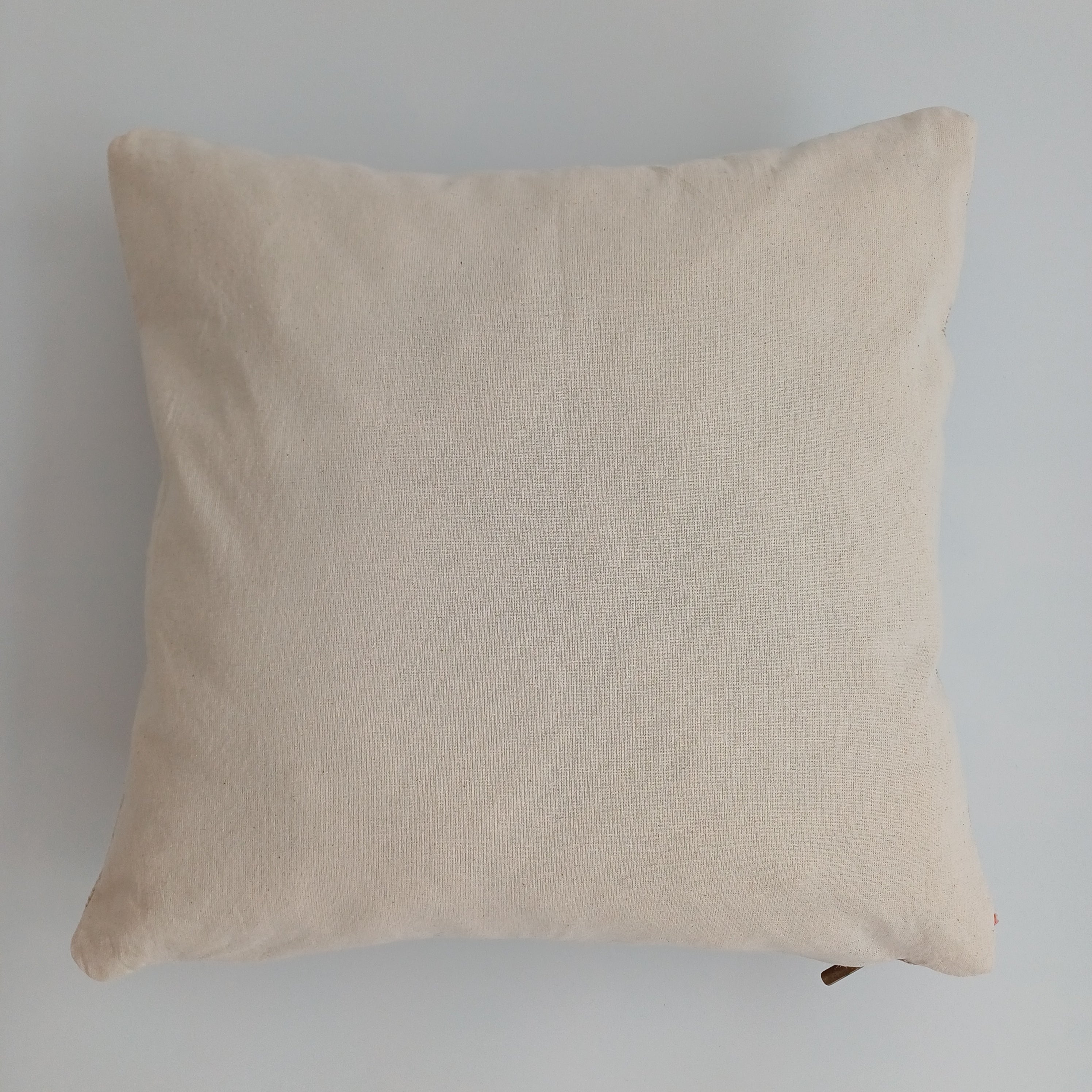 Moroccan Handmade White Cactus Silk Cushion Cover 16''x16'' / 40x40 CM