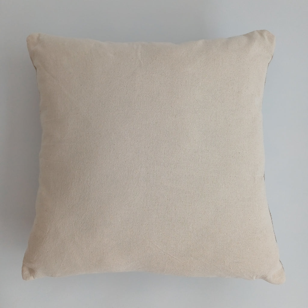 Moroccan Handmade Oatmeal Cactus Silk Cushion Cover 16''x16'' / 40x40 CM