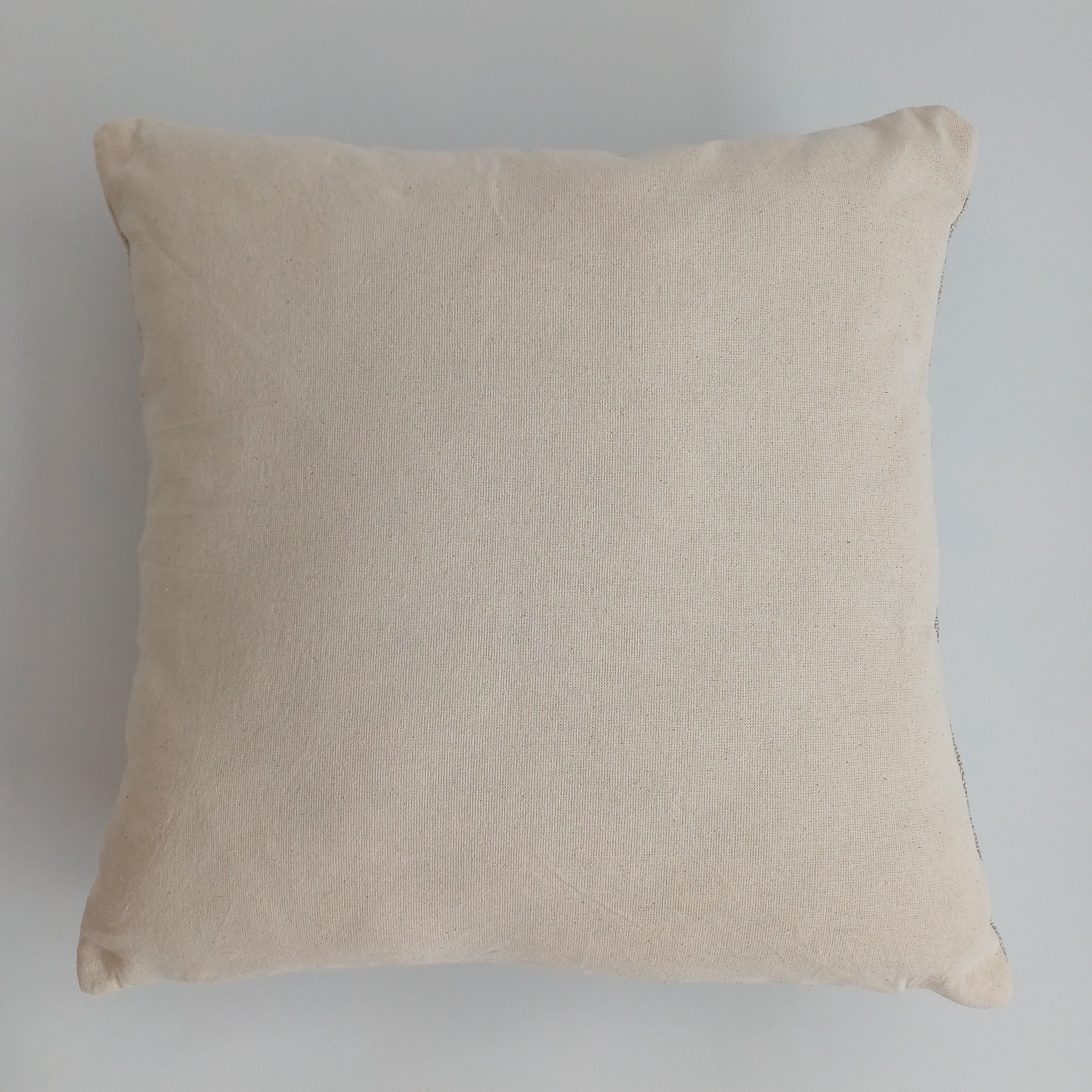 Moroccan Handmade Oatmeal Cactus Silk Cushion Cover 16''x16'' / 40x40 CM