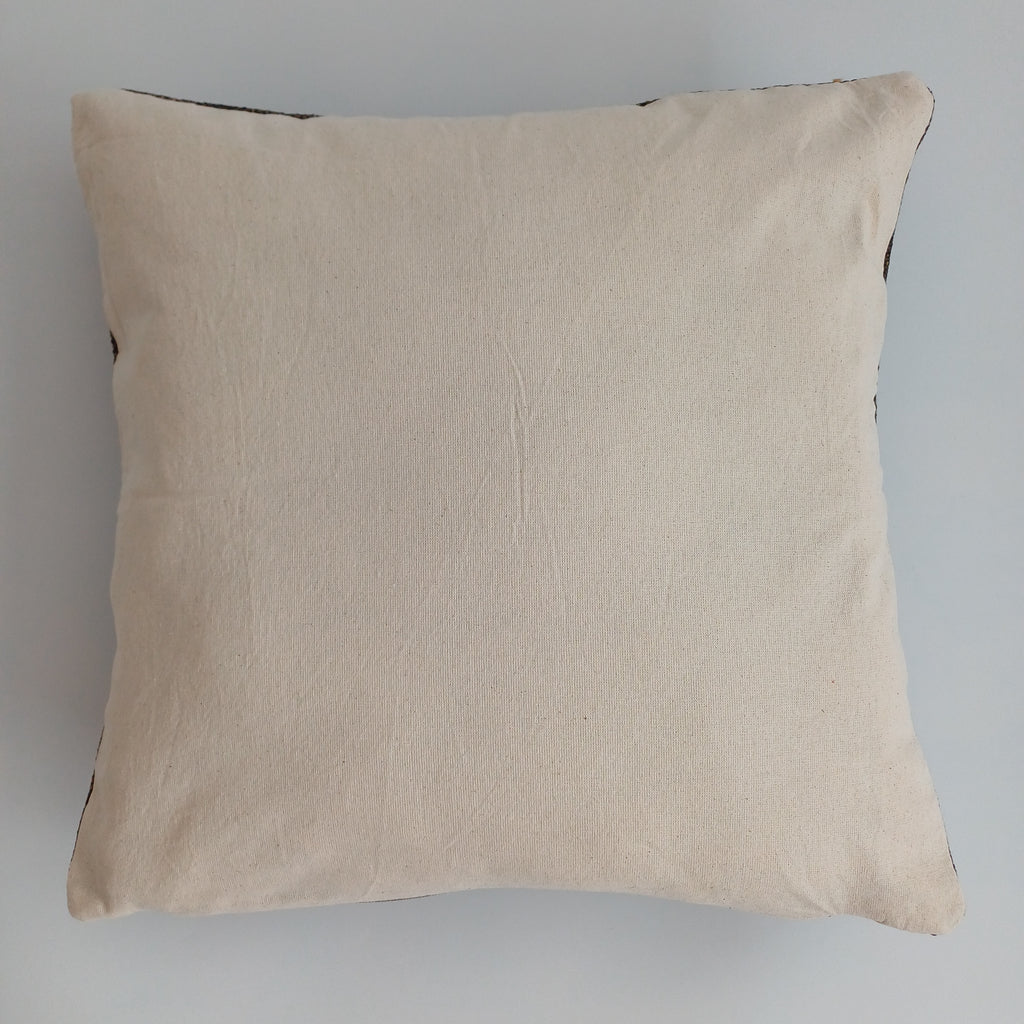 Moroccan Handmade Brown Cactus Silk Cushion Cover 16''x16'' / 40x40 CM