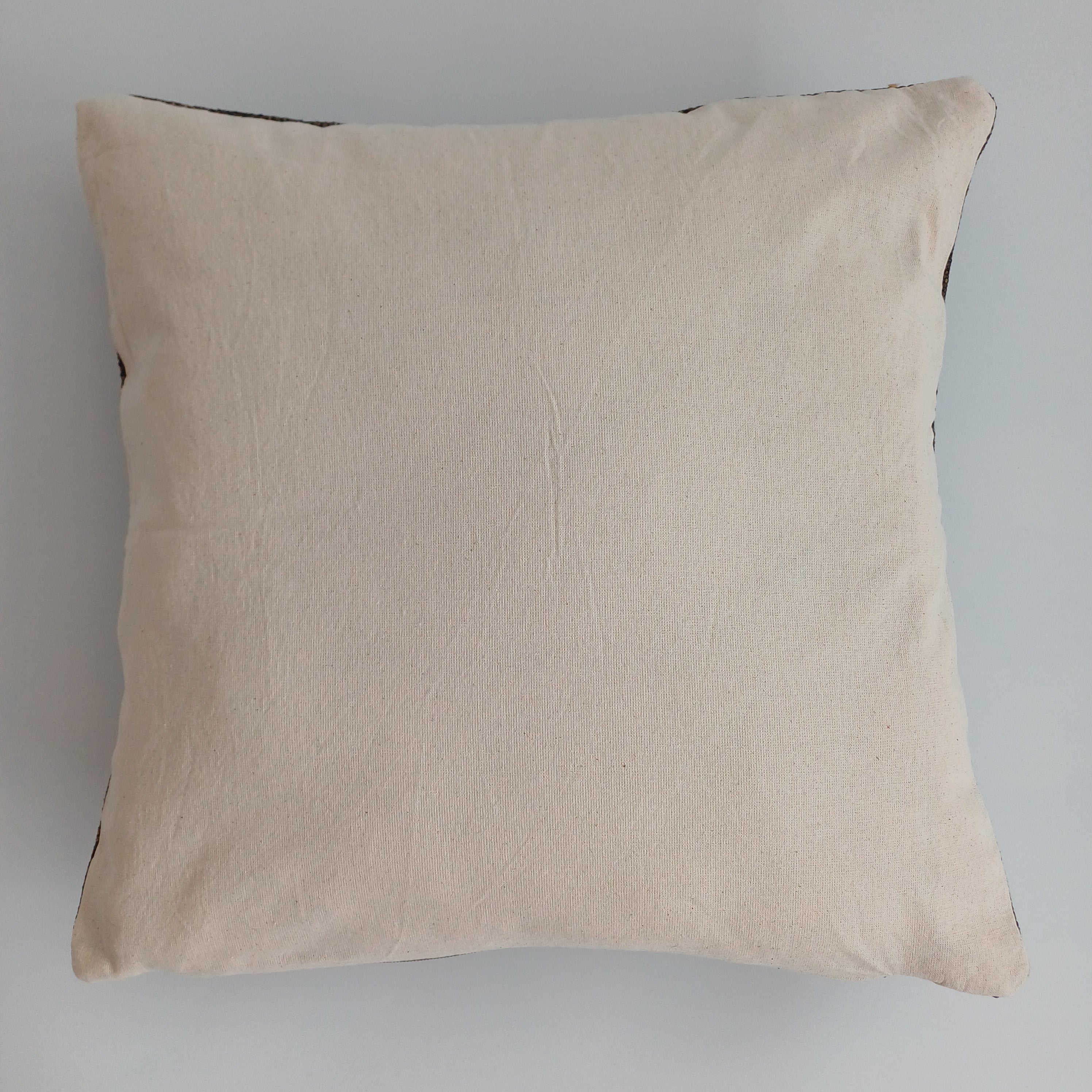 Moroccan Handmade Brown Cactus Silk Cushion Cover 16''x16'' / 40x40 CM