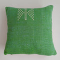 Moroccan Handmade Green Cactus Silk Cushion Cover 16''x16'' / 40x40 CM