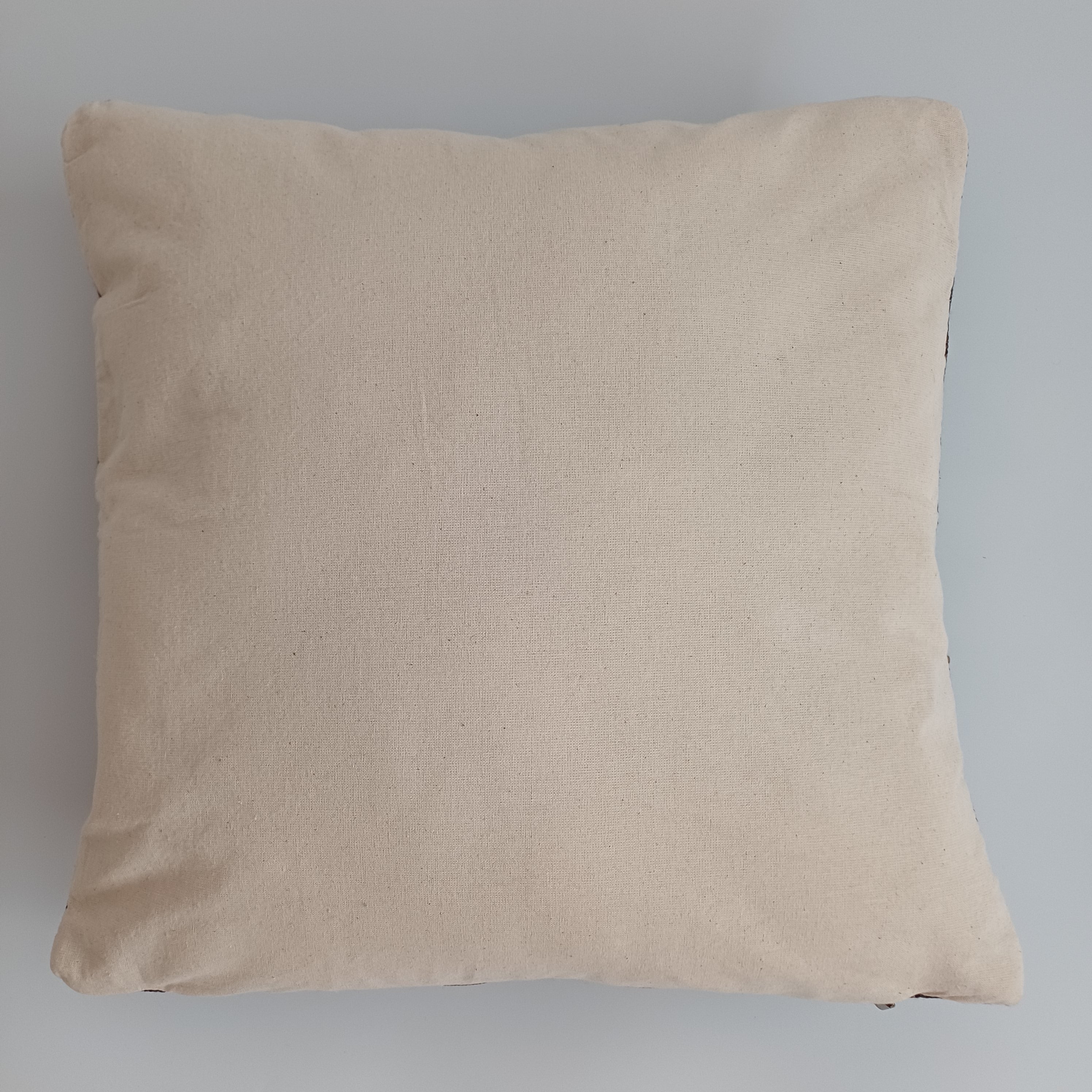 Moroccan Handmade Brown Cactus Silk Cushion Cover 16''x16'' / 40x40 CM