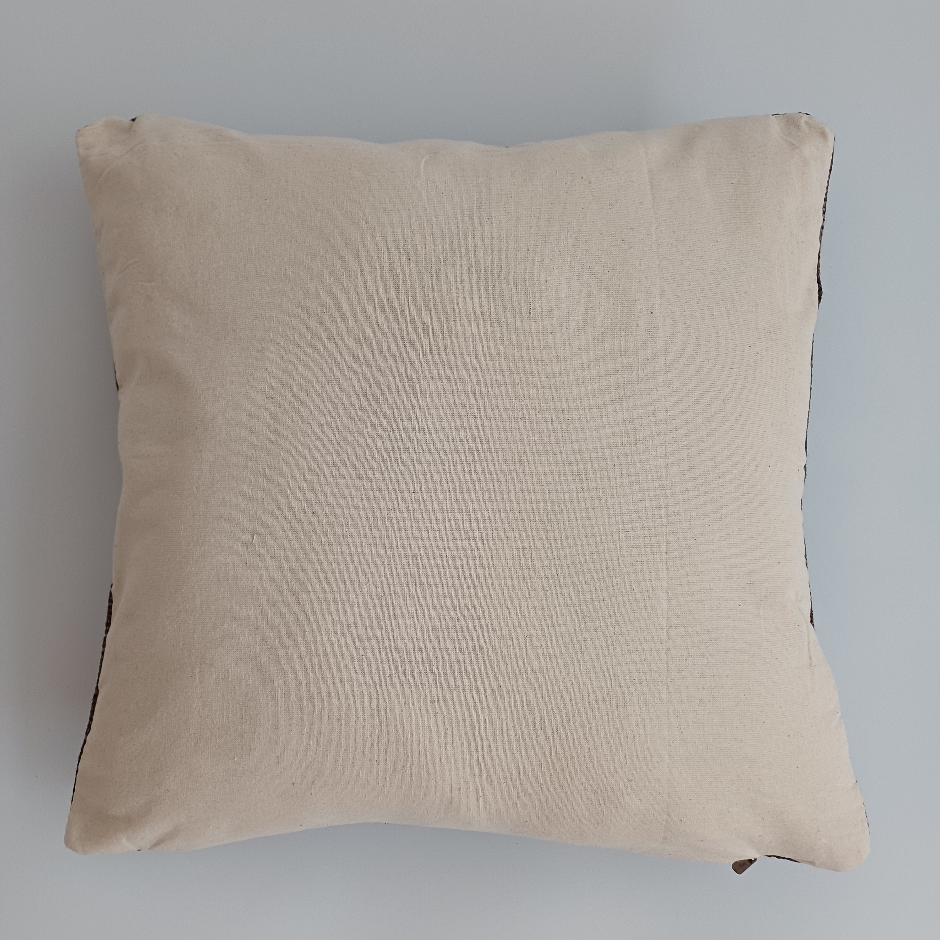 Moroccan Handmade Brown Cactus Silk Cushion Cover 16''x16'' / 40x40 CM