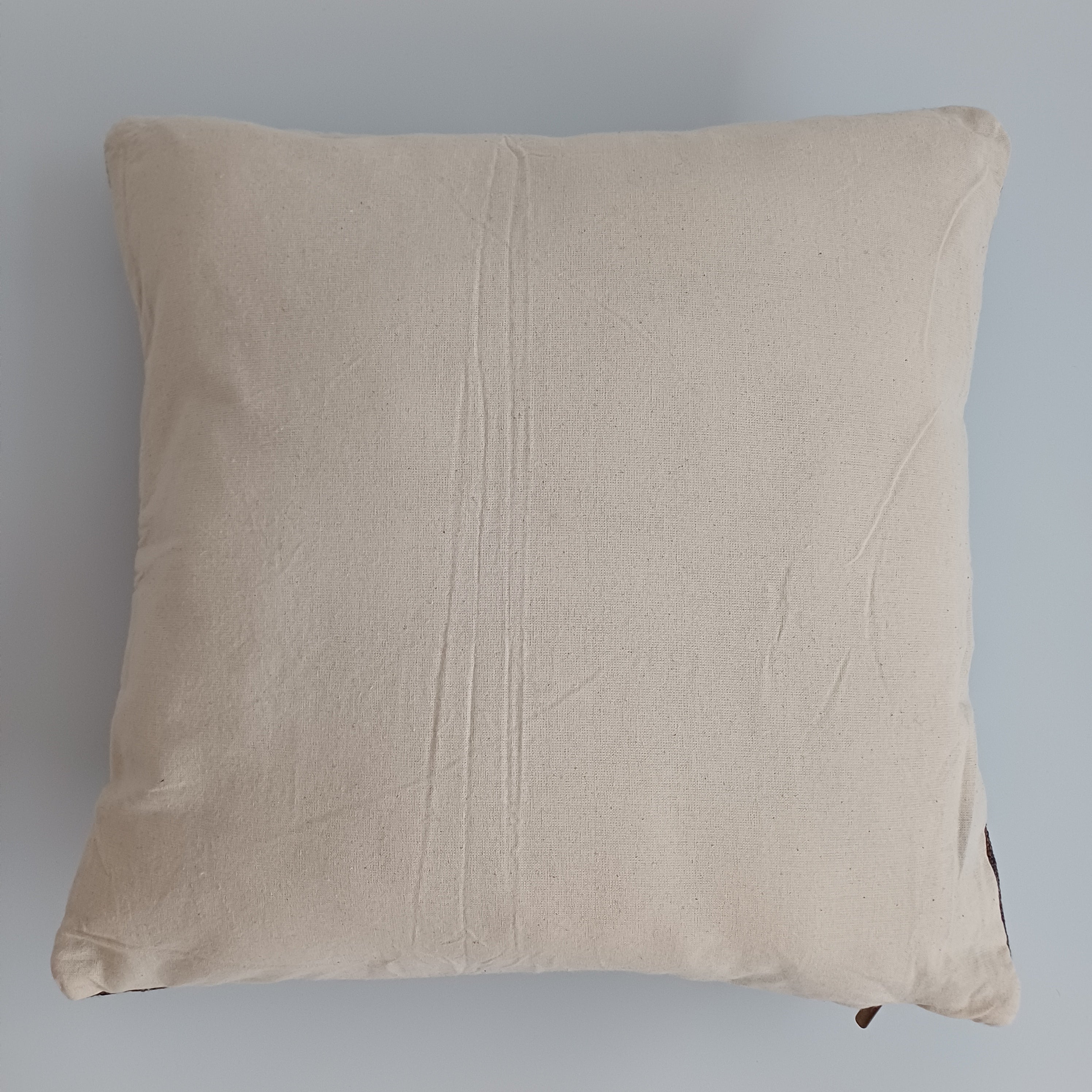 Moroccan Handmade Brown Cactus Silk Cushion Cover 16''x16'' / 40x40 CM