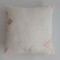 Moroccan Handmade White Cactus Silk Cushion Cover 16''x16'' / 40x40 CM